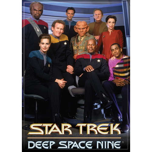 Star Trek Deep Space Nine Refrigerator Magnet - Full Cast Image 