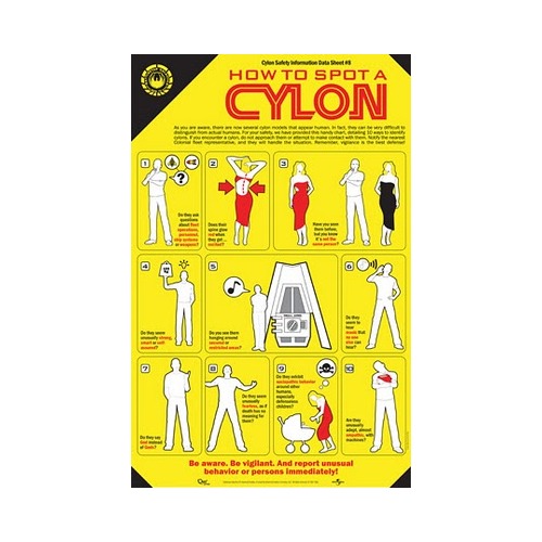 Battlestar Galactica How to Spot a Cylon Poster