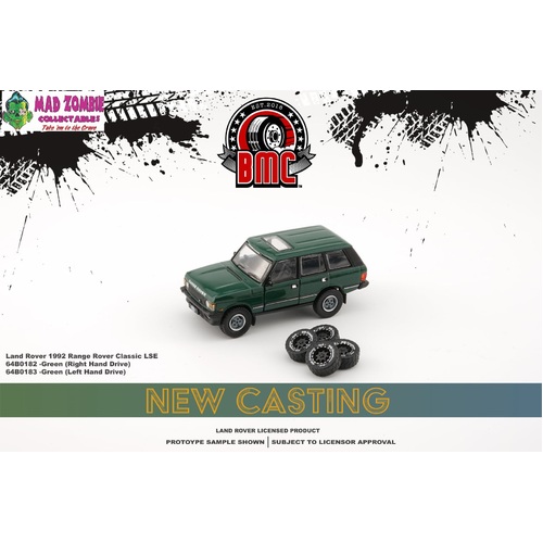 BM Creations 1:64 Scale - Land Rover 1992 Range Rover Classic LSE Green (RHD)