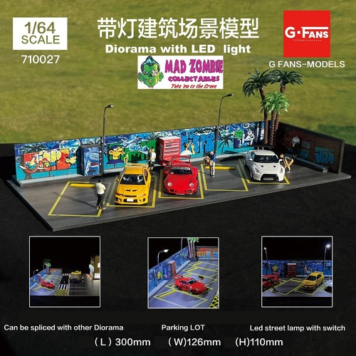G-FANS - 1:64 Scale - Graffiti Car Park Diorama