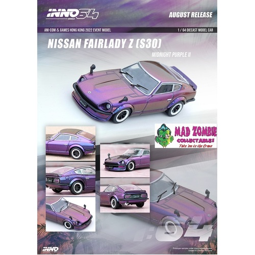 Inno 64 - Nissan Fairlady Z (S30) Midnight Purple II Hong Kong Ani-Com & Games 2022 Event Edition