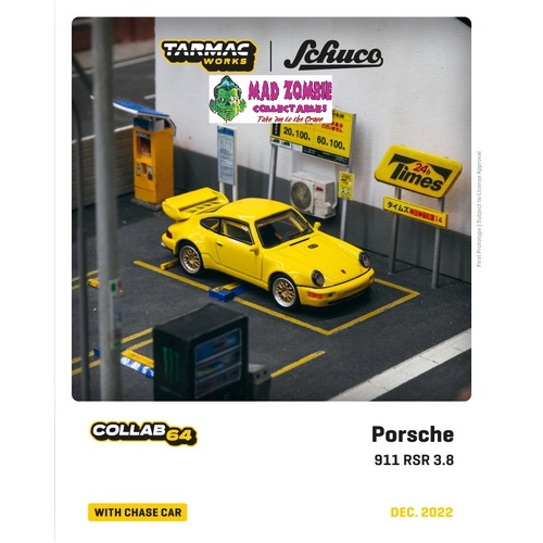 Tarmac Works Collab 64 - Porsche 911 RSR 3.8 Yellow