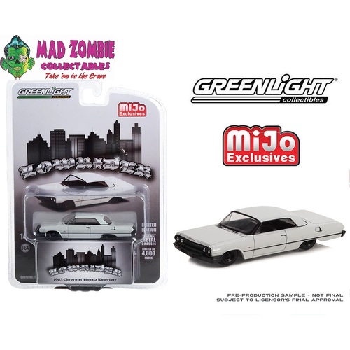 Greenlight 1/64 Lowrider 1963 Chevrolet Impala SS Grey Limited 4,800 Pieces – Mijo Exclusive