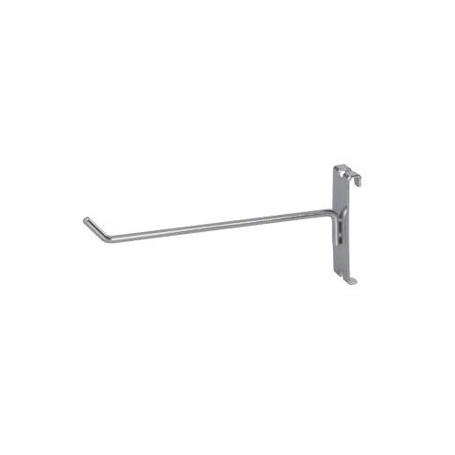 Silver Chrome Gridwall Grid-Mesh Wire Slat 200mm Retail Shop Display Hooks - Set of 5