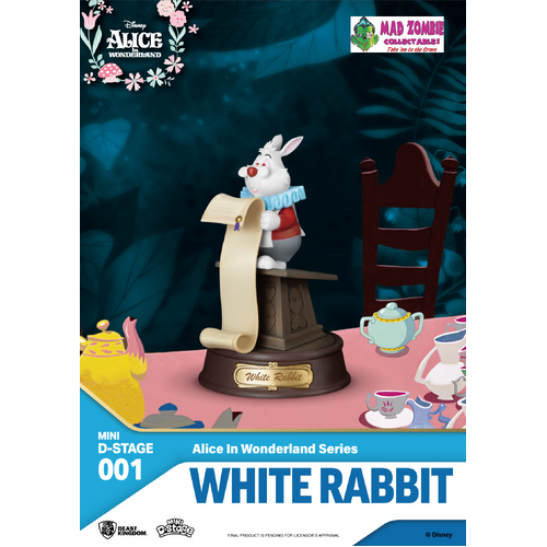 Beast Kingdom Mini D Stage Disney Alice in Wonderland - White Rabbit