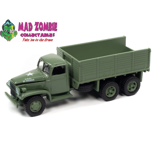 Johnny Lightning 1:64 Military 2022 Release 1 Version A - GMC CCKW 6×6 Battle of Guadalcanal (1:87) Olive Drab