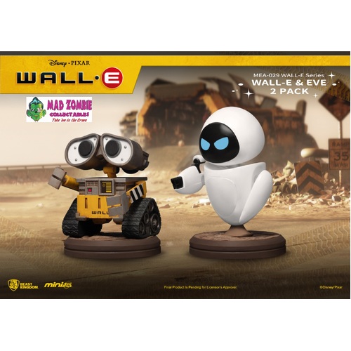 Wall-E Mini Egg Attack Statue - Wall-E and Eve 2-Pack