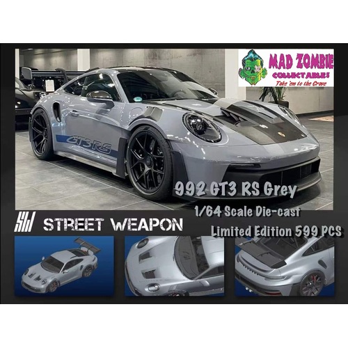 Street Weapon 1:64 Scale - Porsche 992 GT3 RS Grey