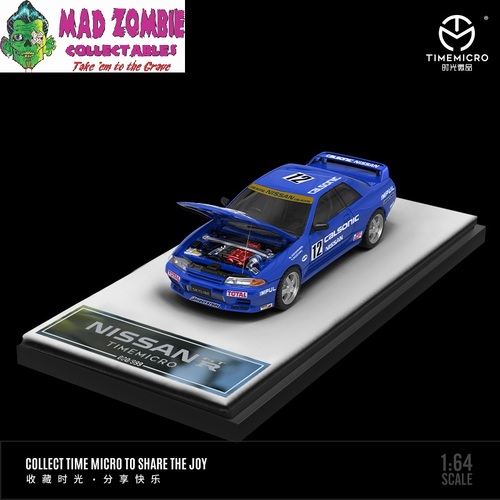 Time Micro 1/64 Scale - Nissan Skyline GTR R32 Calsonic - Limited to 999 Pieces World Wide