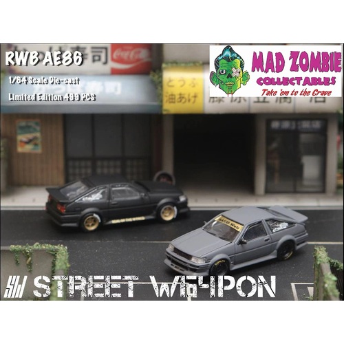 Street Weapon 1:64 Scale - RWB Toyota AE86 Cement Grey - Limited to 499 World Wide