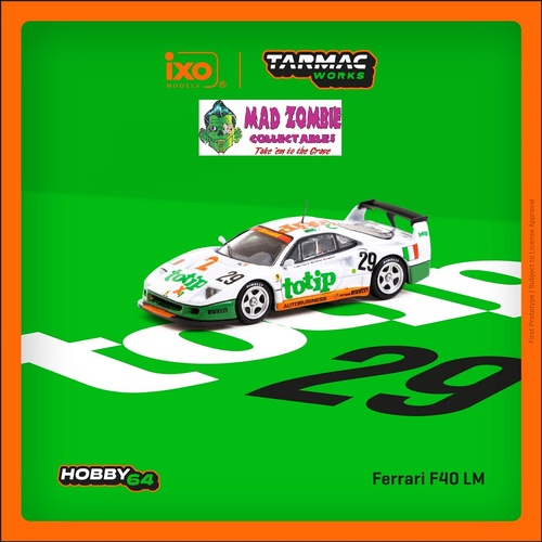 Tarmac Works Hobby 64 - Ferrari F40 LM 24h of Le Mans 1994 A. Olofsson / S. Angelastri / L. Della Noce