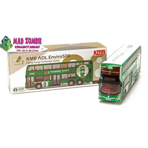 Tiny City HO Scale - KMB ADL Enviro500 - Hong Kong Tramways Livery Diecast Bus