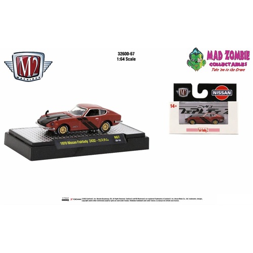 M2 Machines Detroit Muscle 1:64 Scale  Release 67  - 1970 Nissan FairLady Z-432 - Semi-Gloss Red