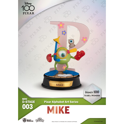 Beast Kingdom Mini D Stage Disney 100 Years of Wonder Pixar Alphabet Art Series Set - Mike