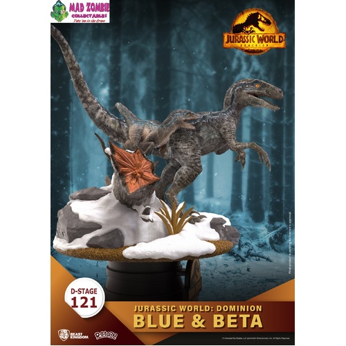 Beast Kingdom D Stage Jurassic World Dominion Blue & Beta Statue