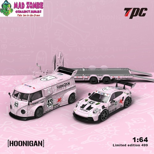 TPC 1/64 Scale - Hoonigan Porsche, Volkswagen & Trailer Combo (Limited to 499 Pieces World Wide)