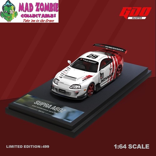 GDO 1/64 Scale - Toyota Supra JZA80 TRD Advan Livery #29 (Limited to 499 Pieces World Wide)