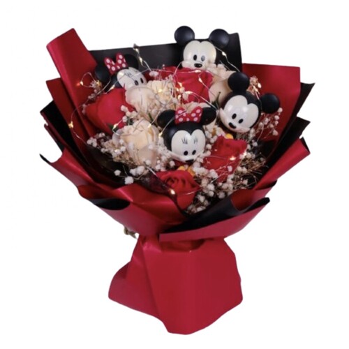 Disney Mickey & Minne Mouse Valentines Bouquet
