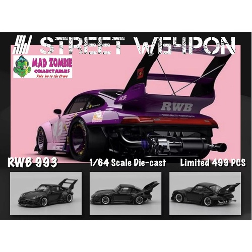 Street Weapon 1/64 Scale - RWB 993 Pink Purple Dragon Ball Z (Limited to 499 Pieces World Wide)