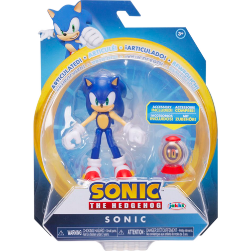 Sonic the Hedgehog 4" Action Figure Wave 14 -  Sonic with Super Ring