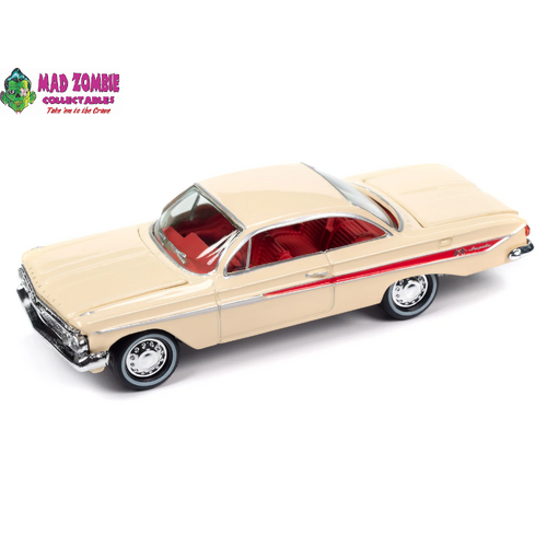 Johnny Lightning 1/64  - Classic Gold 2023 Release 2 Set A - 1961 Chevrolet Impala (Coronna Cream)