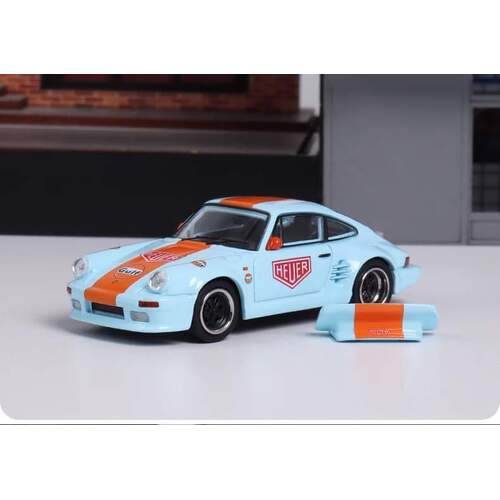 Master 1/64 Scale - Porsche 930 Blackbird Gulf Blue 