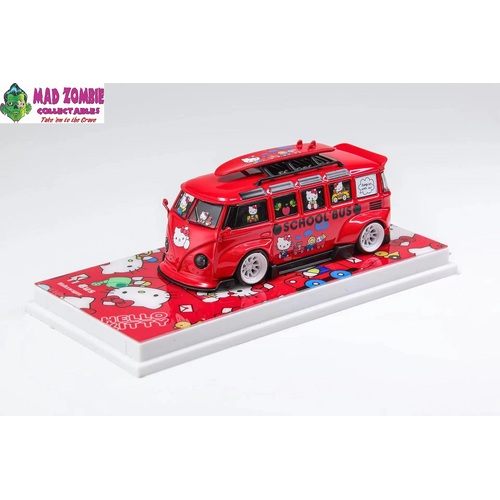 LF Model 1/64 - VW T1 Kombi Red Hello Kitty 