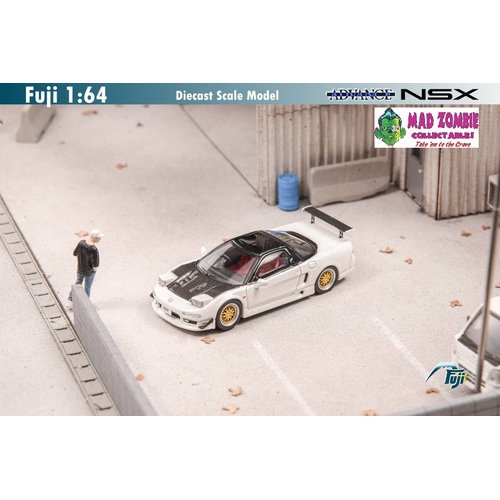 Fuji 1/64 Scale - NSX NA1(BBS Rims), Advance Modified White Carbon-Hood