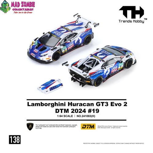 Trend Hobby - Lamborghini Huracan GT3 EVO2 Blue-White #19 DTM 2024 - (PRE-ORDER)