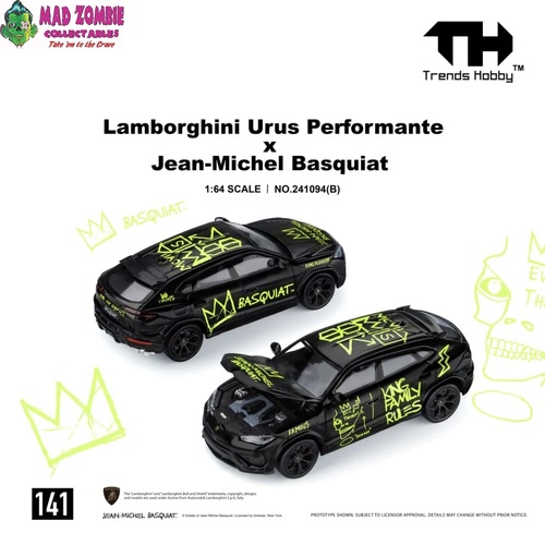 Trend Hobby - Urus Performante x Jean-Michel Basquiat Black Livery Blister Card Package + Foil Card - (PRE-ORDER)