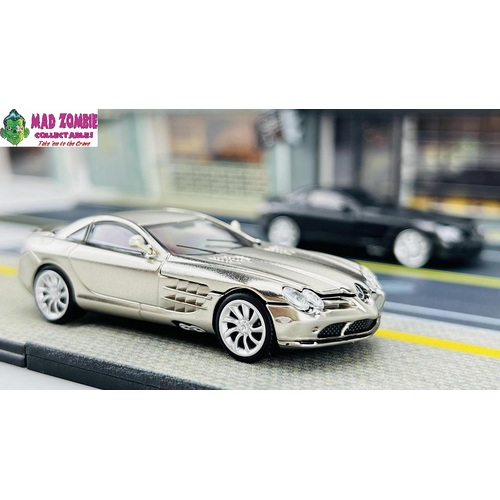 Stance Hunter 1/64 Scale - Mercedes SLR McLaren Chrome Silver