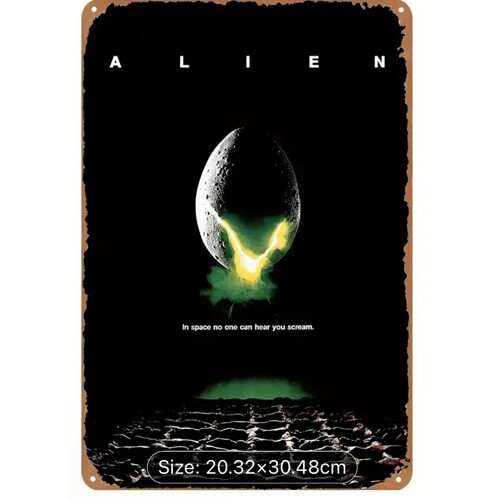 Alien Tin Sign
