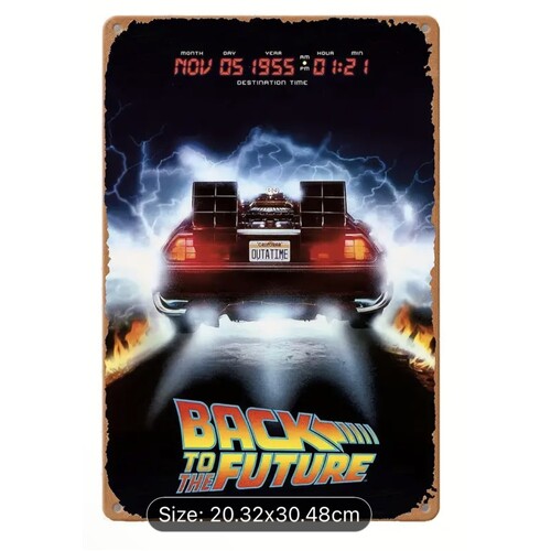 Back to the Future Tin Sign