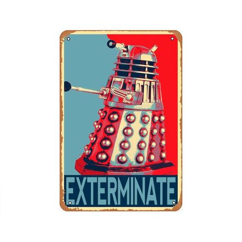 Doctor Who Exterminate Dalek Tin Sign