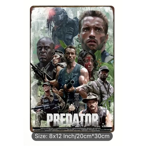 Predator Cast Tin Sign
