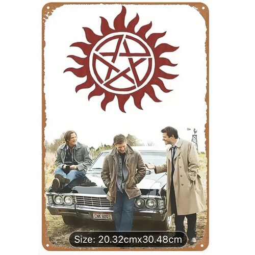 Supernatural Cast Tin Sign