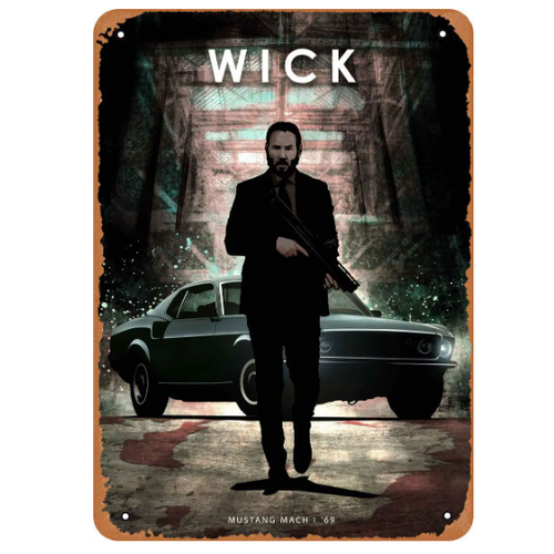John Wick Tin Sign