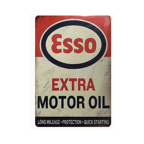 Esso Extra Motor Oil Tin Sign