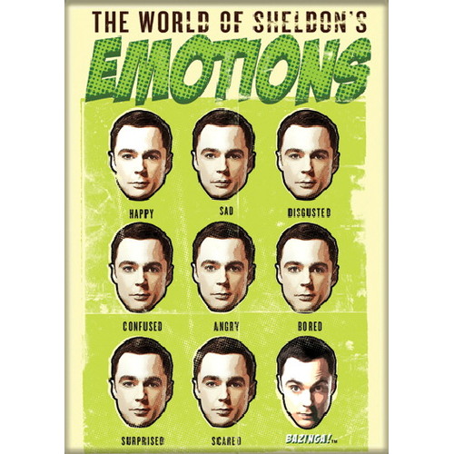 The Big Bang Theory Refrigerator Magnet - Sheldon's Emotions
