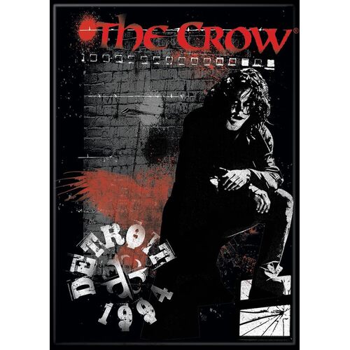 The Crow Refrigerator Magnet - Detroit 1994 Silhouette Image