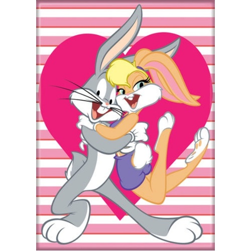 Looney Tunes Refrigerator Magnet - Bugs Bunny Hugging Lola
