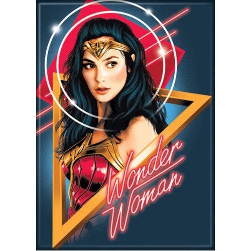 Dc Comics Wonder Woman 1984 Movie Refrigerator Magnet - 80s Style WW Image Photo