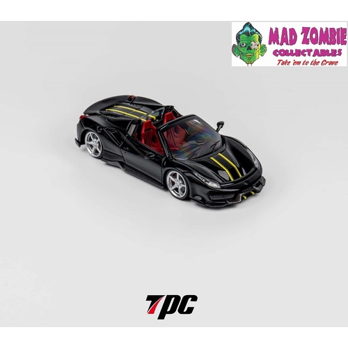 TPC 1/64 Scale - Novitec 488 Roadster Metallic Black with Red Interior 
