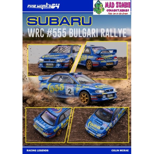 Fine Work 1/64 Scale - Impreza WRC Blue 555 #2