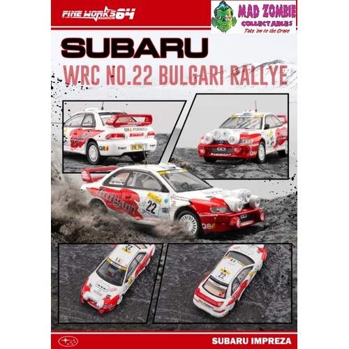 Fine Work 1/64 Scale - Impreza WRC White Red #22