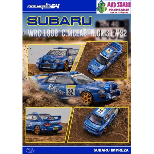 Fine Work 1/64 Scale - Impreza WRC Blue Edgar #32