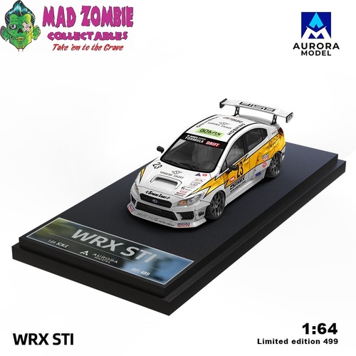 Aurora Model 1/64 Scale - Subaru WRX STI Widebody Lighting Livery #23 - (Limited to 499 Pieces World Wide)