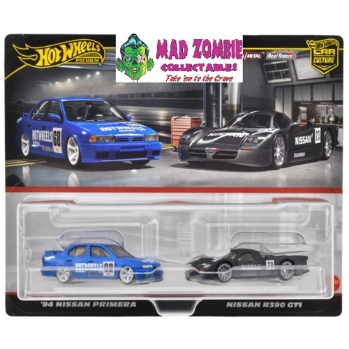 Hot Wheels Premium 2 Pack Nissan R390 GT1 / '94 Nissan Primera