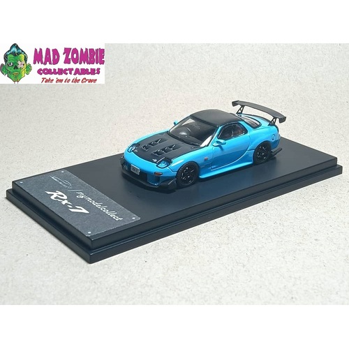 Model Collect 64 1/64 - RE Amemiya RX-7 Mk3 FD3S Carbon-Hood Blue - PRE-ORDER