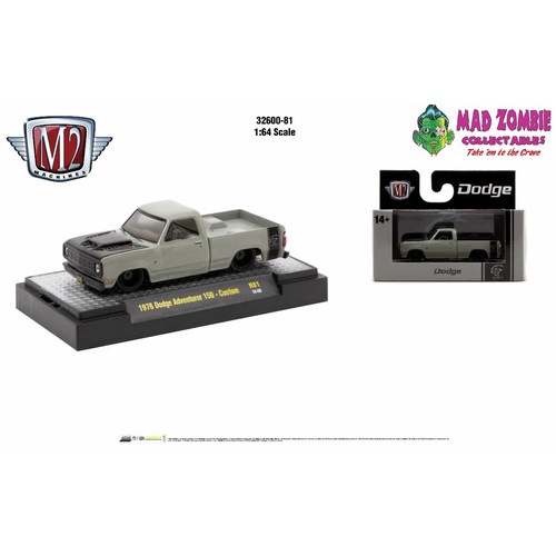 M2 Machines 1/64 Scale - Detroit-Muscle Release 81 - 1976 Dodge Adventure 150 - Custom